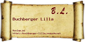 Buchberger Lilla névjegykártya